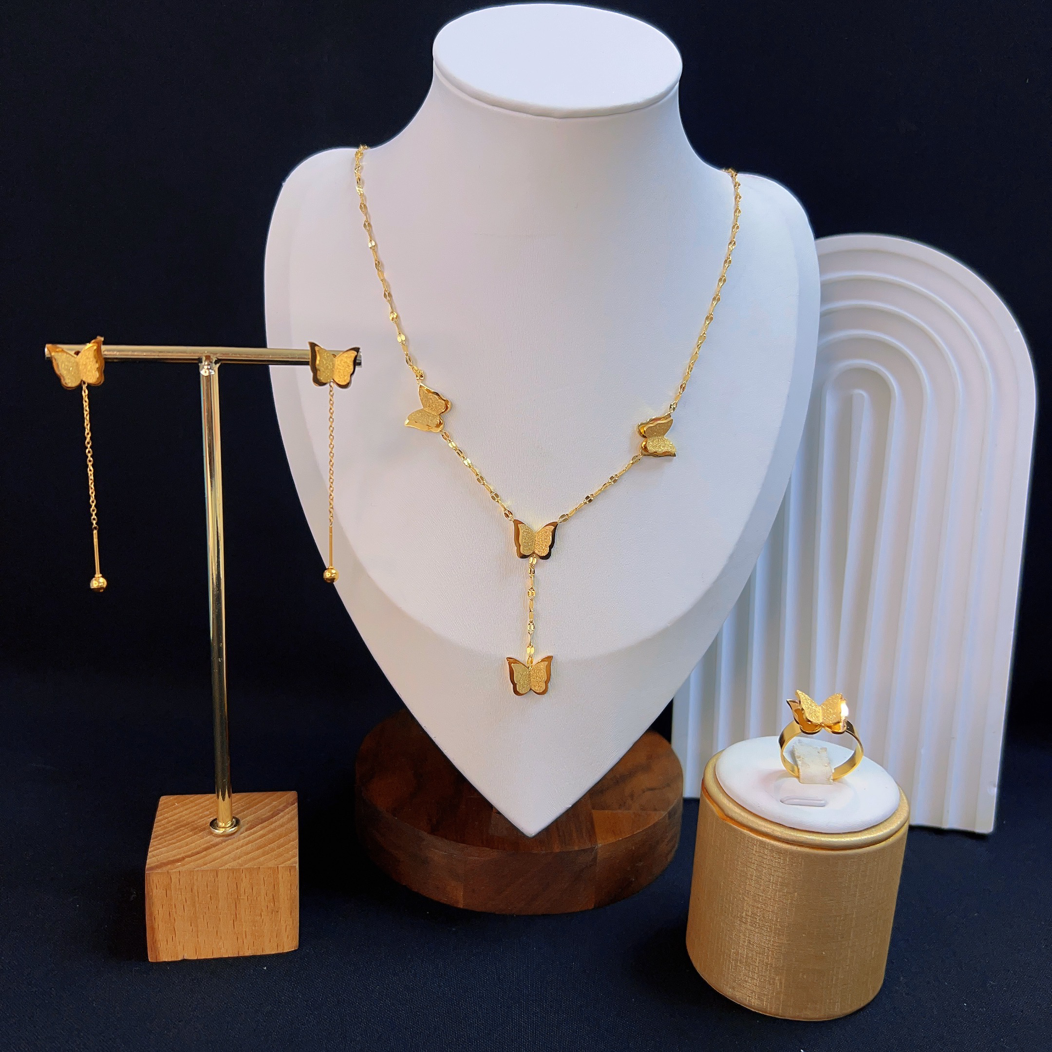 钛钢项链 哈尼西牧时尚百搭三件套#0009426