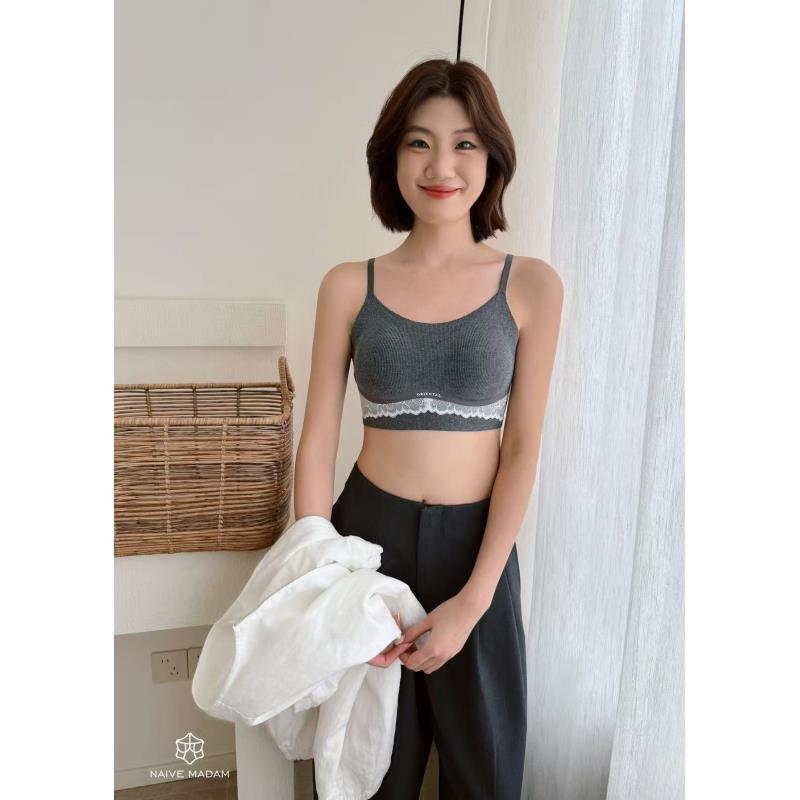 【熊妈推荐】法式可露丽云蕾丝拼接美背  一体内搭打底 NM 23097