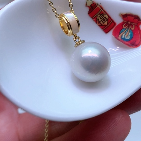 淡水珍珠耳饰银S925镶嵌纯**宁