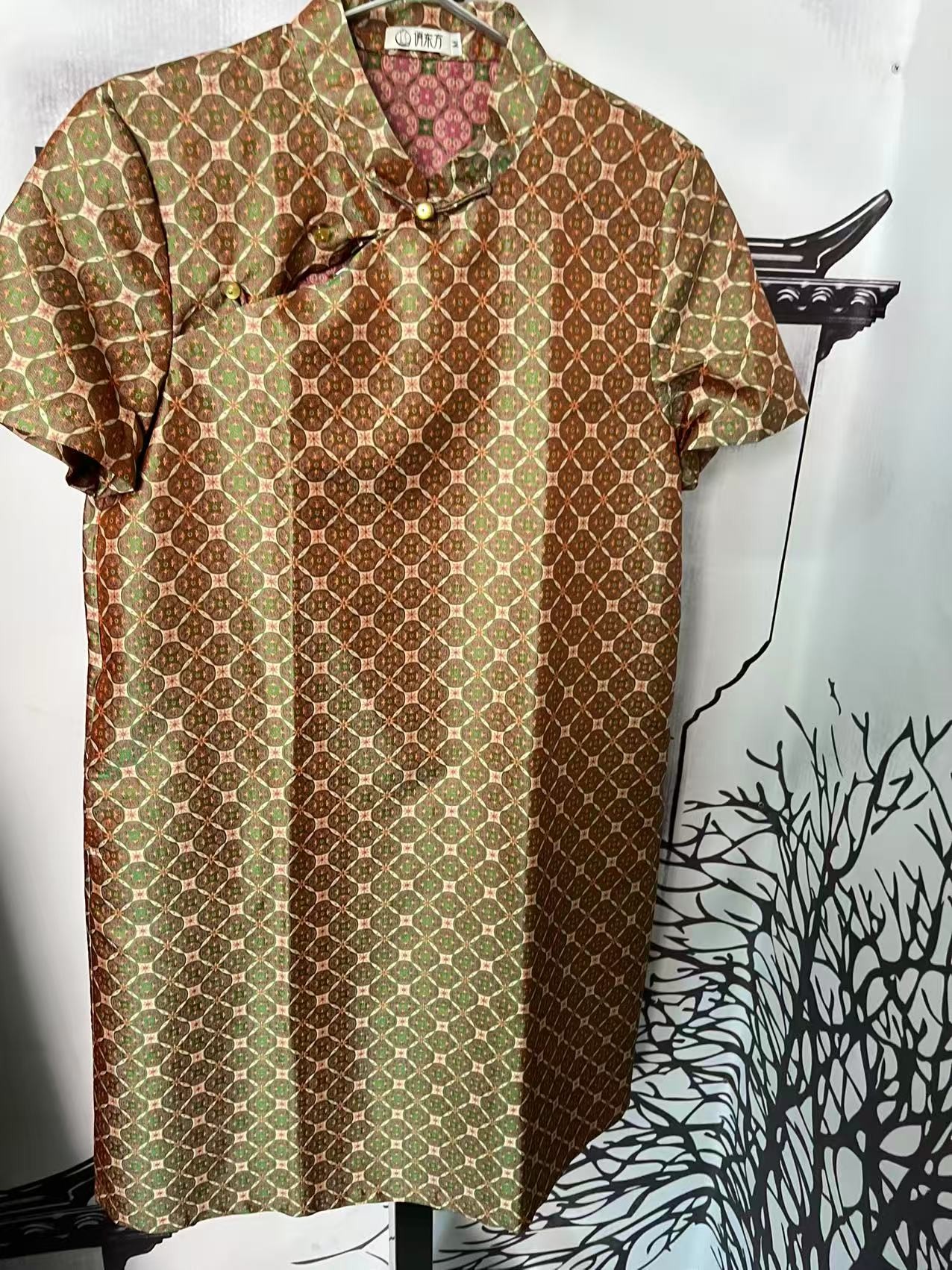 GP【锦云归】立领连衣裙夏季日常百搭风新款100桑蚕丝单层