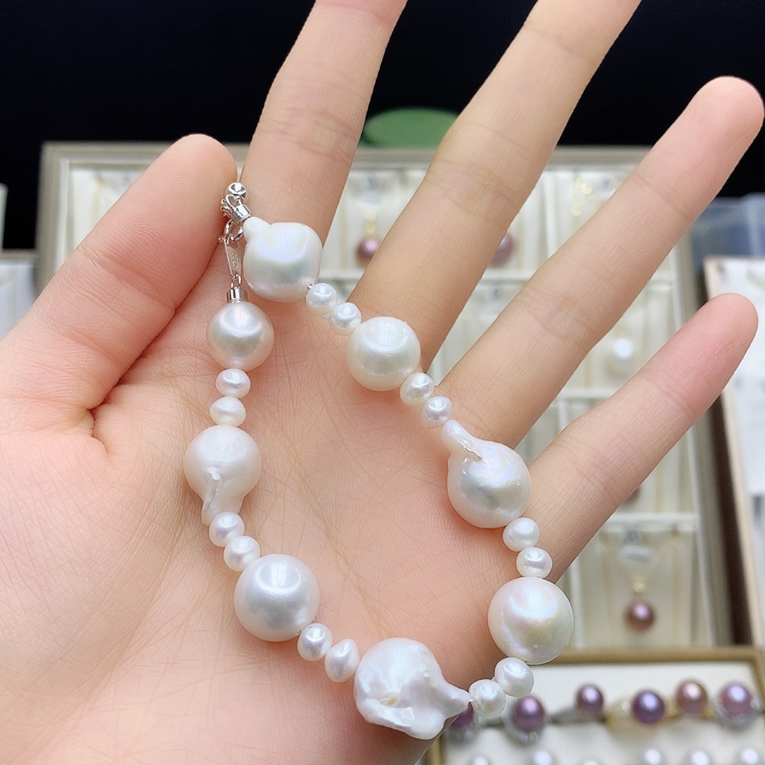 淡水珍珠颈饰合金