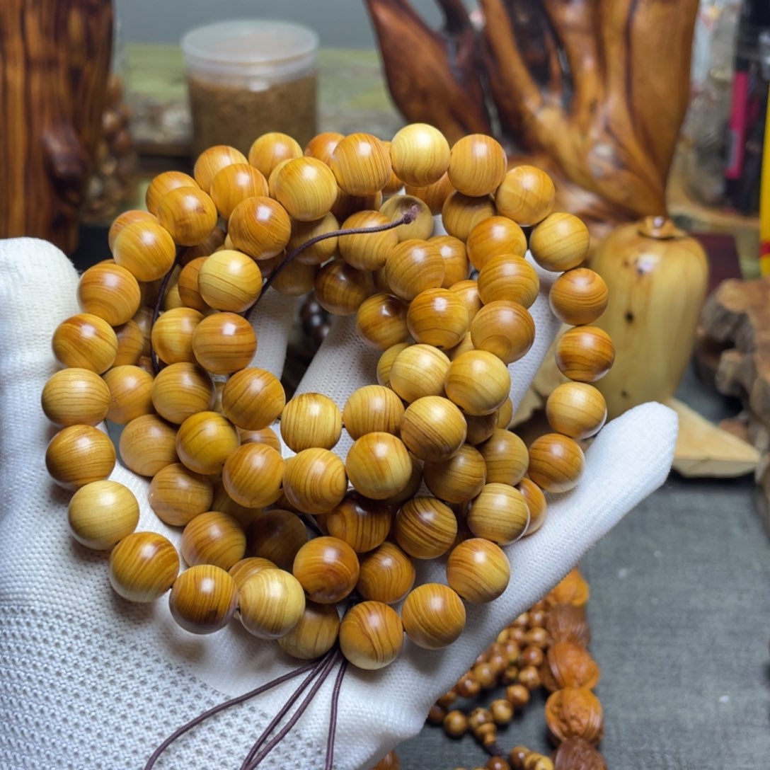 柏木（崖柏）1.2黄泥膏108颗