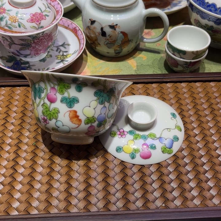 纯手绘精品盖碗杯