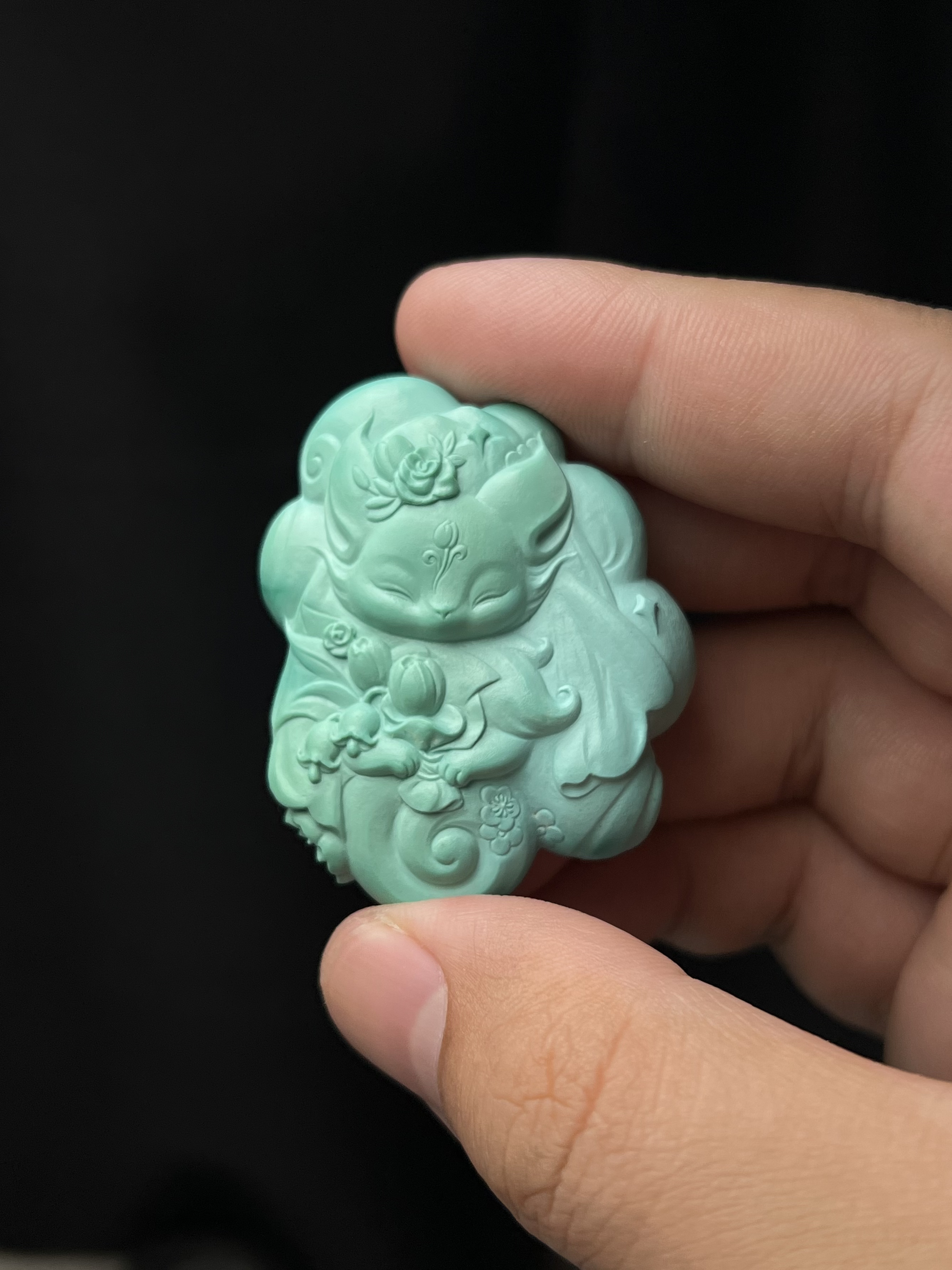 向阳小狐狸原矿绿松石