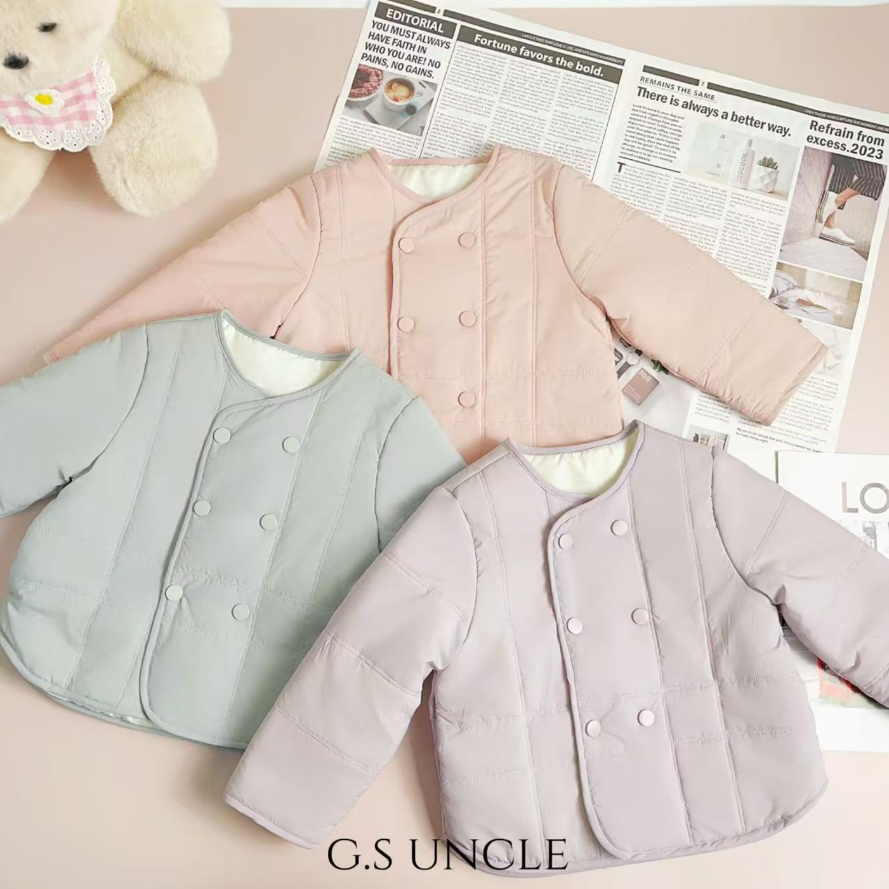 【】H25230儿童冬装新品2025时髦棉服可爱百搭生发家用宝宝棉服