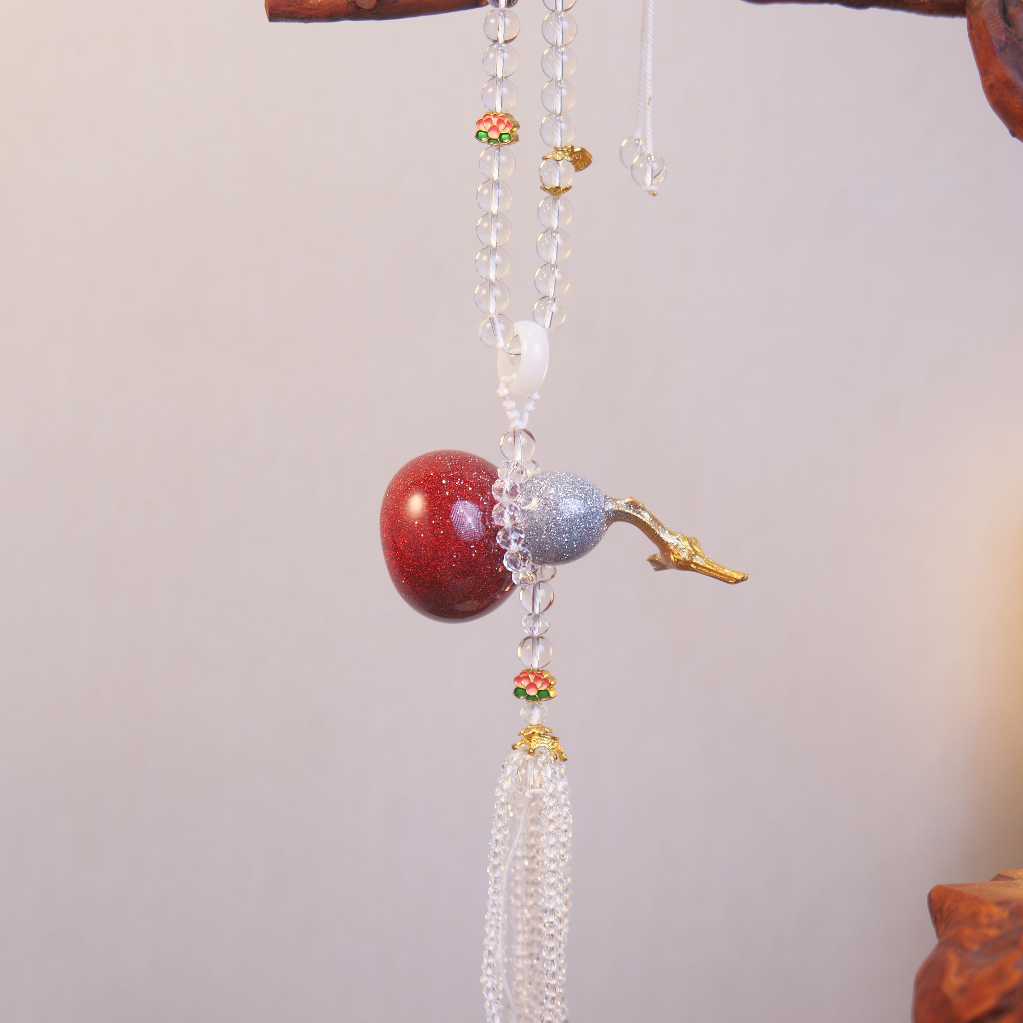 天然大漆葫芦彩色手持珠串包挂中式复古流苏挂件车挂中国风