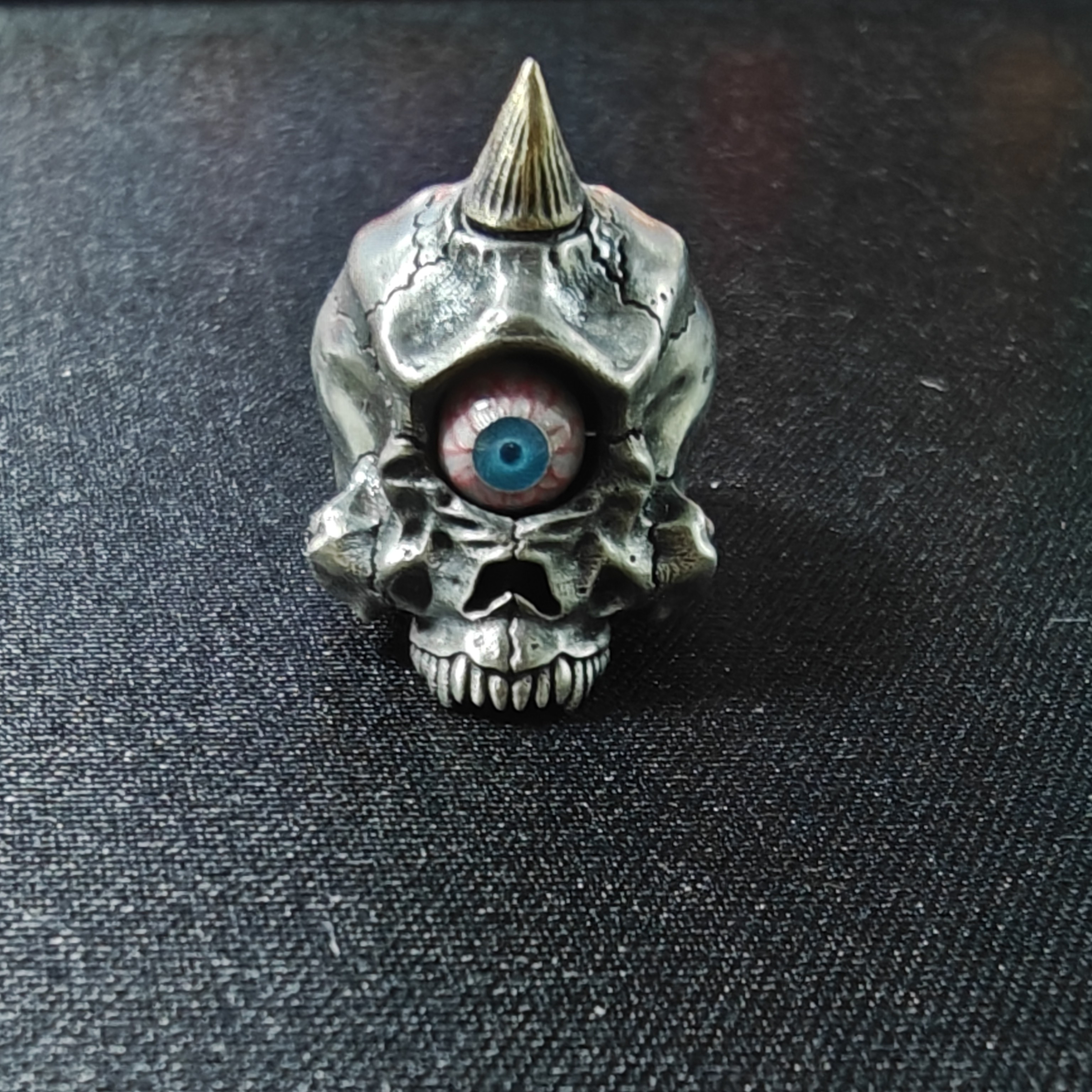 乐阳 独眼骷髅坠子白铜黄铜