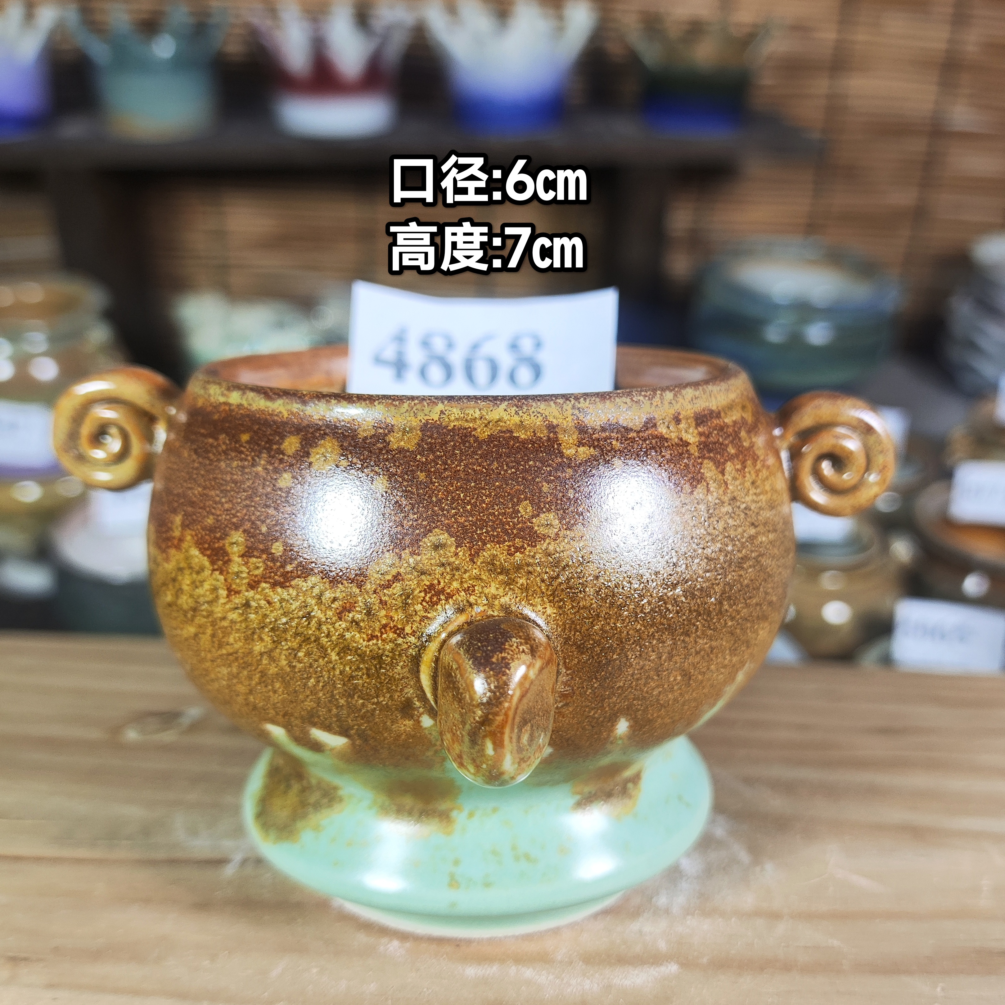 手工创意多肉花盆摆件迷你多肉花盆景德镇纯手工制做