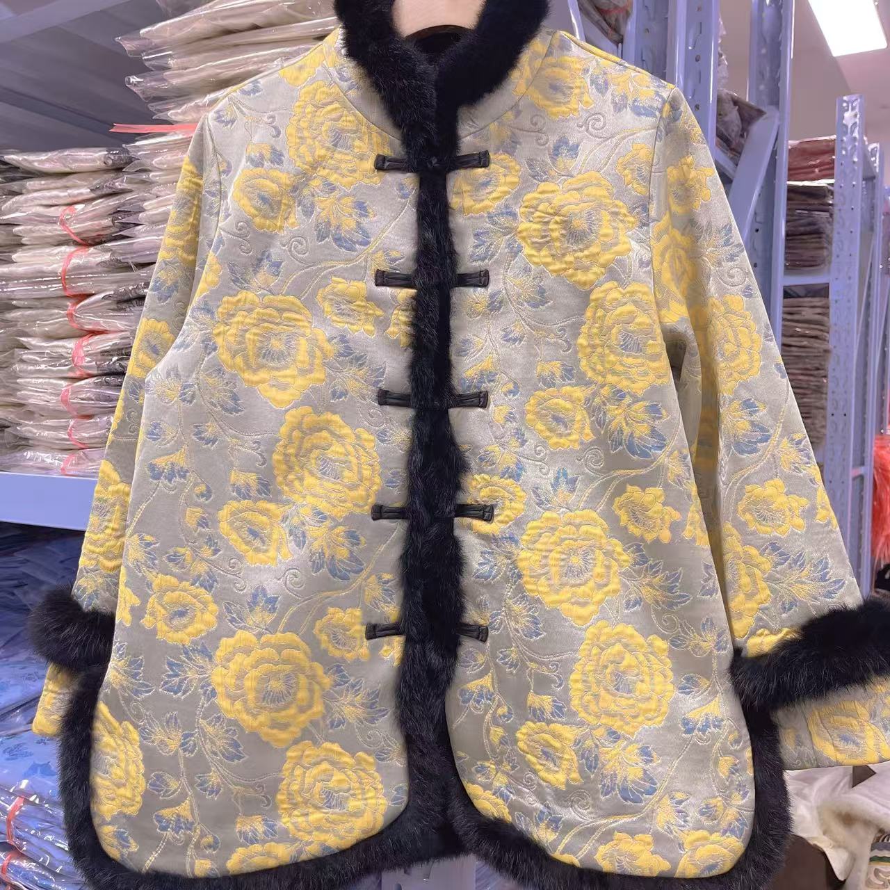 时尚休闲百搭短款外套-8204黄色玫瑰