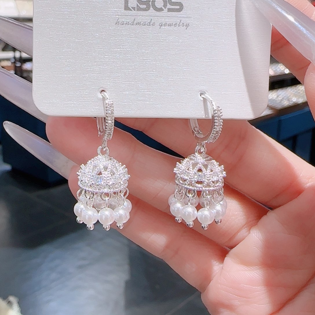 锆石铜合金925银耳环