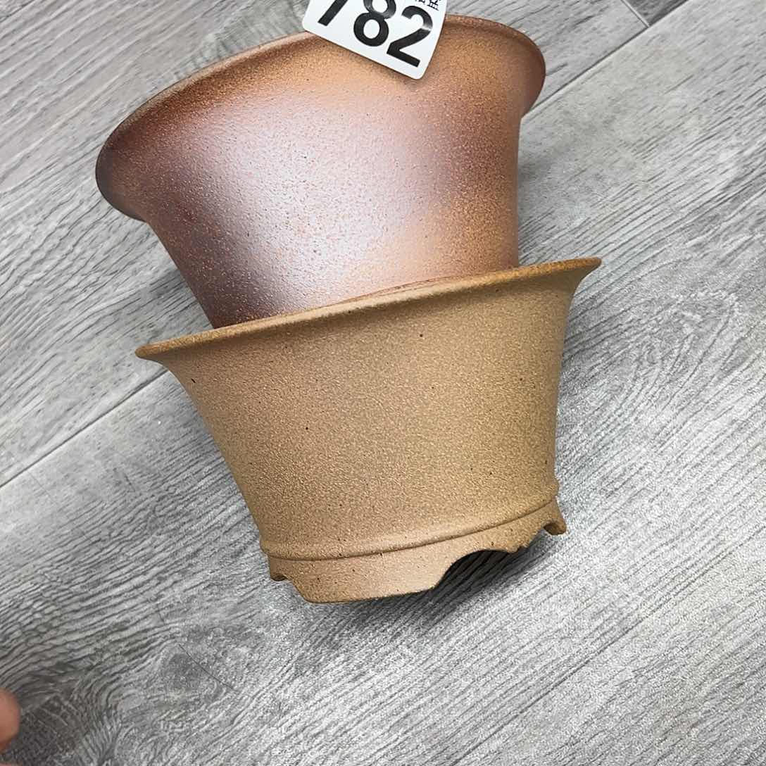 紫砂花盆782号瑕疵2个16/9cm处理介意勿拍