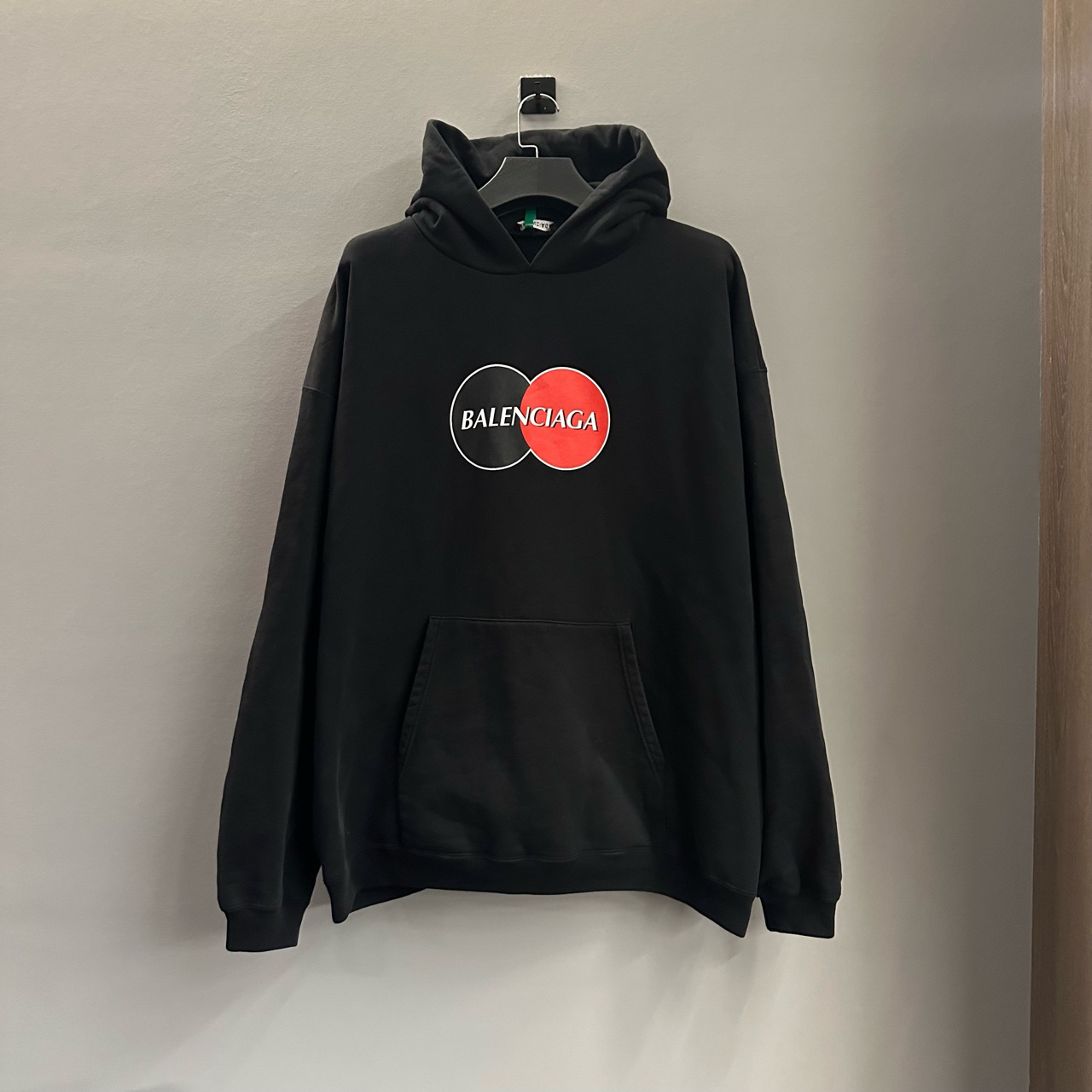 99新 Balenciaga/巴黎世家 字母印花休闲加绒连帽卫衣M码价7300