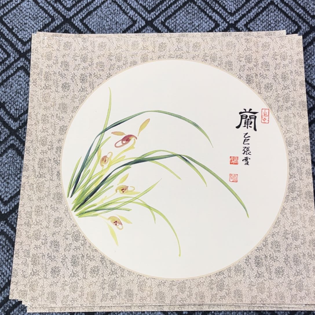 国画三尺斗方花鸟