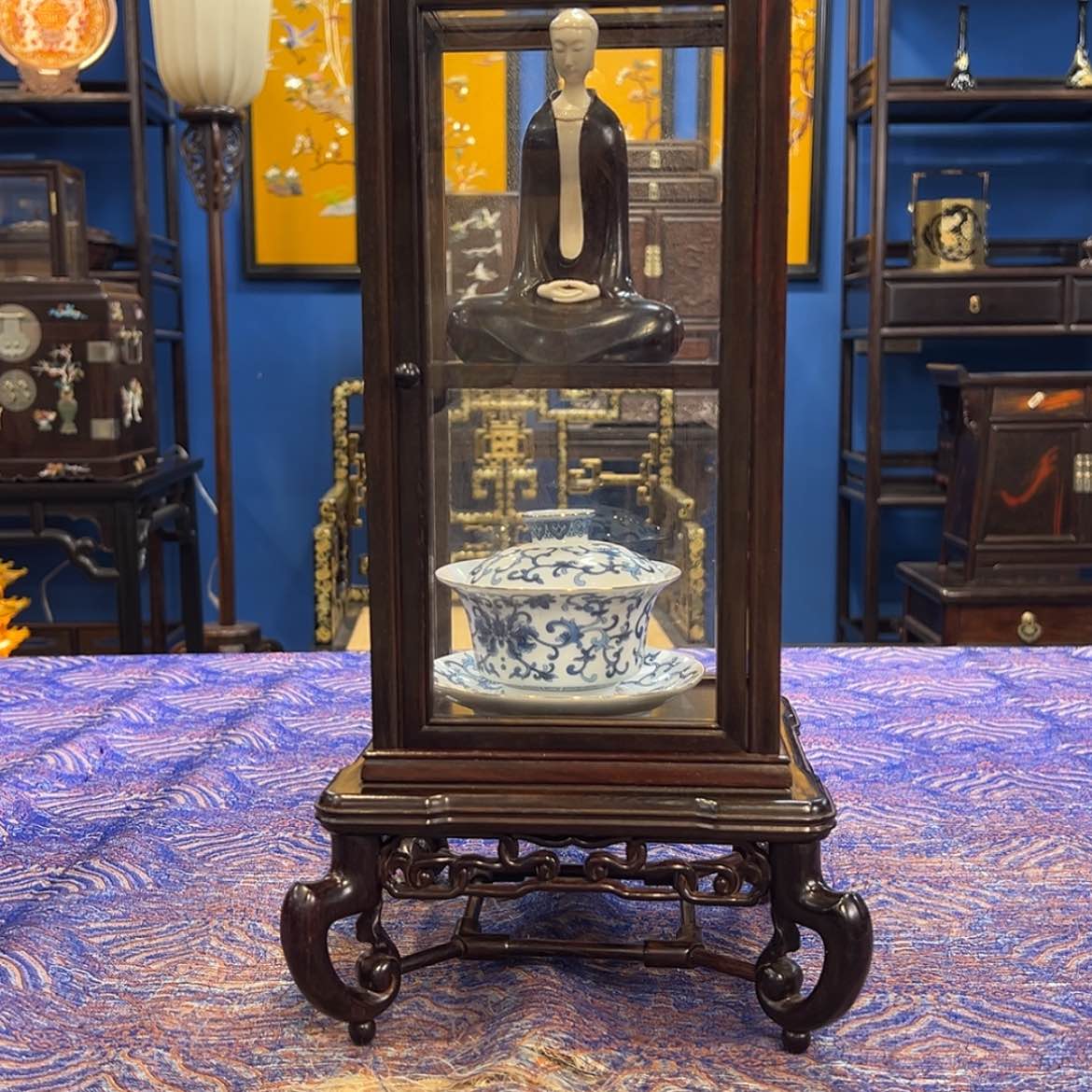 【闪购商品】红酸枝木类成套家具玻璃柜