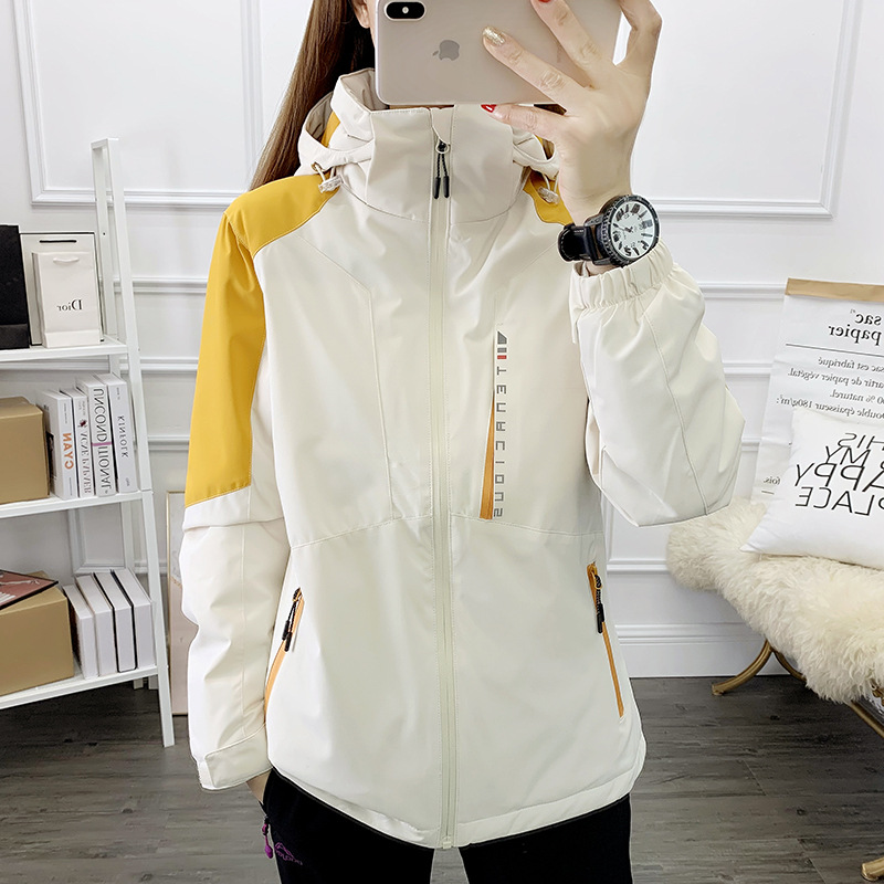 冬季户外加厚冲锋衣女大码透气防风防水保暖软壳衣外套登山服套装