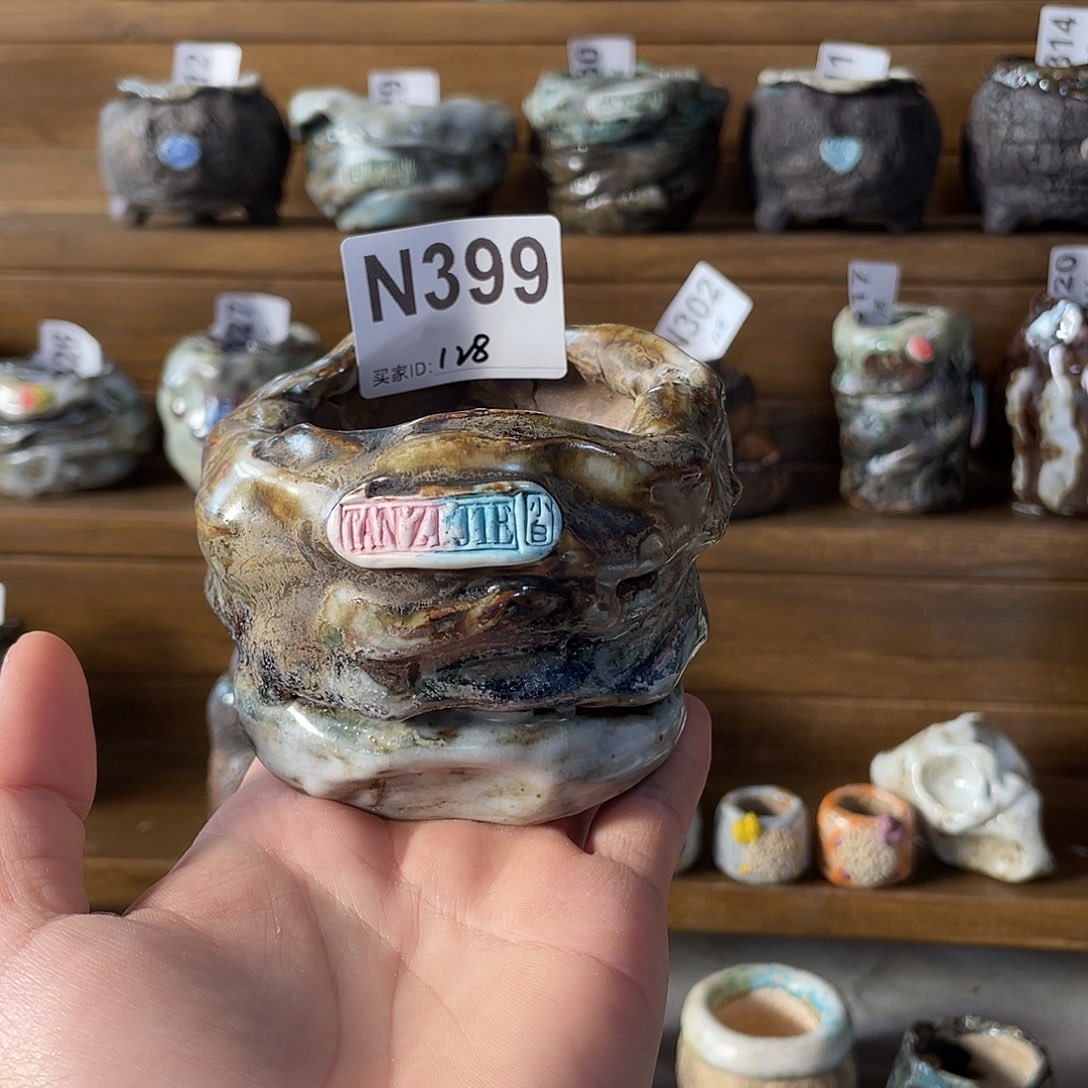 坛子姐花盆小白孤品内口6