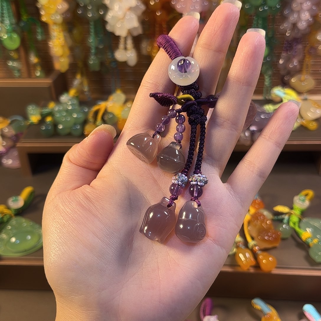 五****玛瑙/玉髓未镶嵌车挂钥匙扣