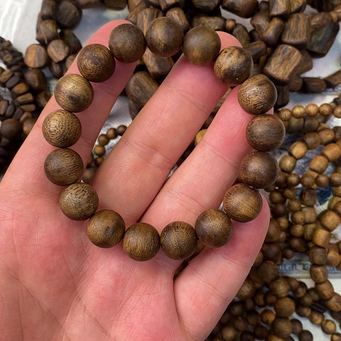 沉香手串悟*12mm+ 11.1g 海南种植棋楠单圈