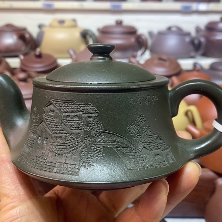 天***翼紫砂茶壶微瑕处理一把