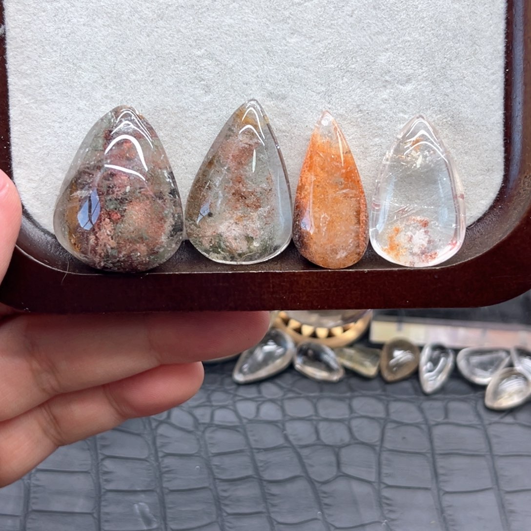 珠宝半成品未镶嵌水晶27 幽灵水滴