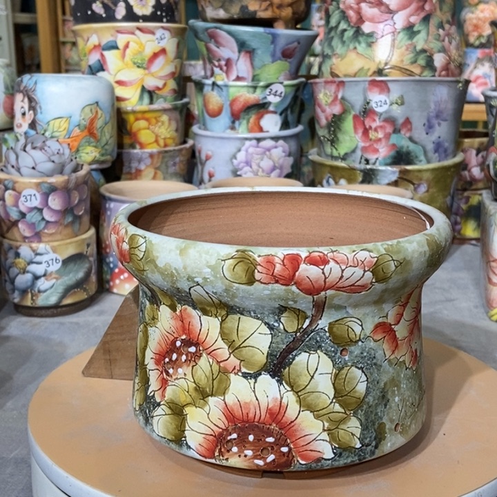 红陶景德镇艺术手绘作品