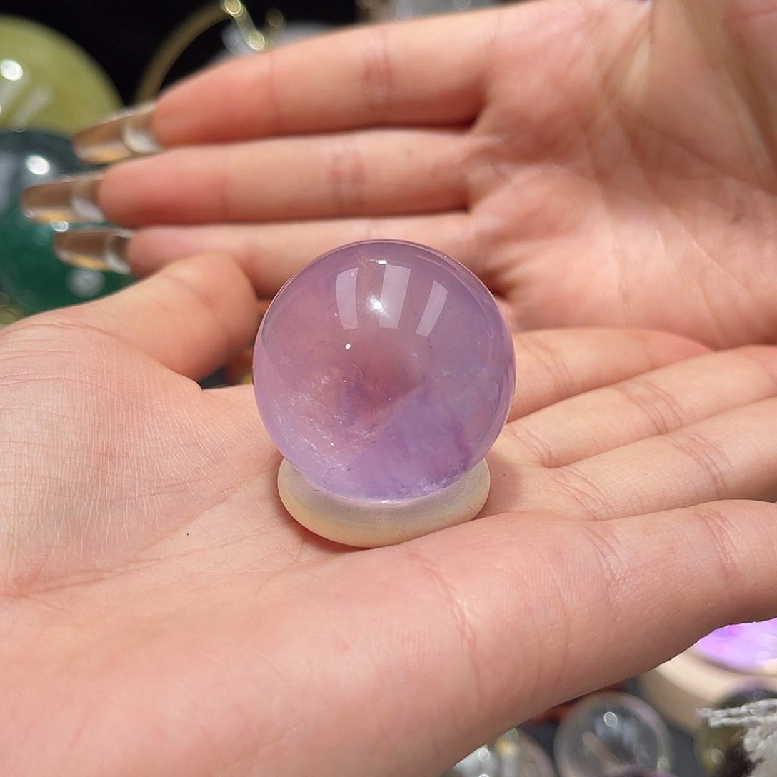 水晶水晶微瑕3.4未镶嵌紫晶