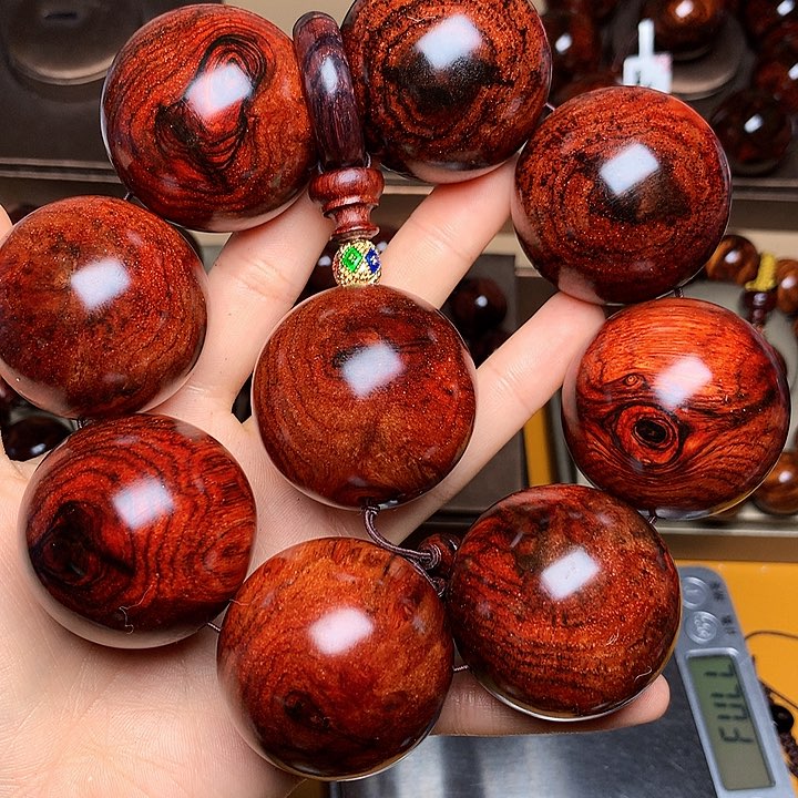 花梨木类手串/手链黄花梨风化料老挝花梨土埋料4.0