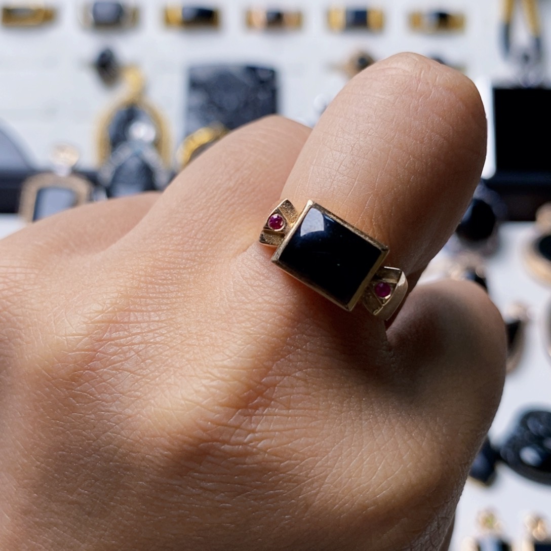 定制翡翠18K金镶嵌你***人墨翠