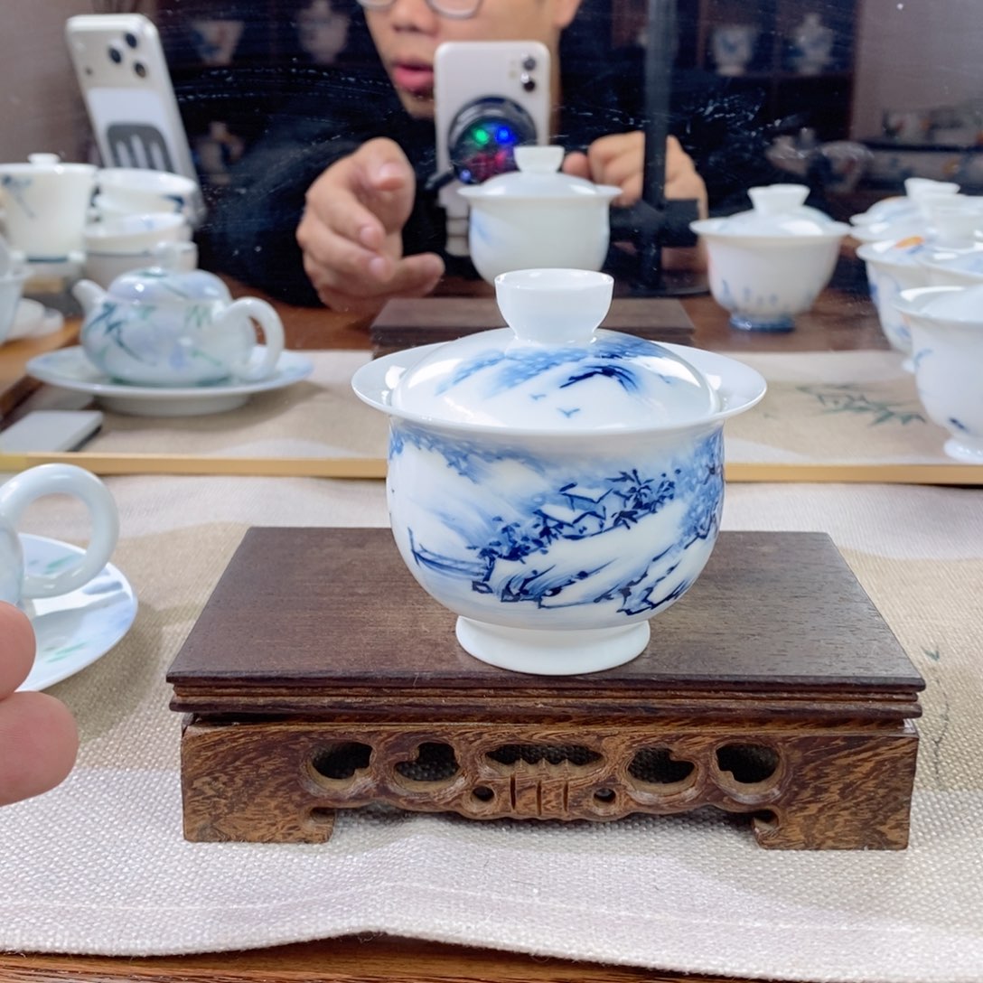 哈哈工笔雪景布袋超薄柸140cc