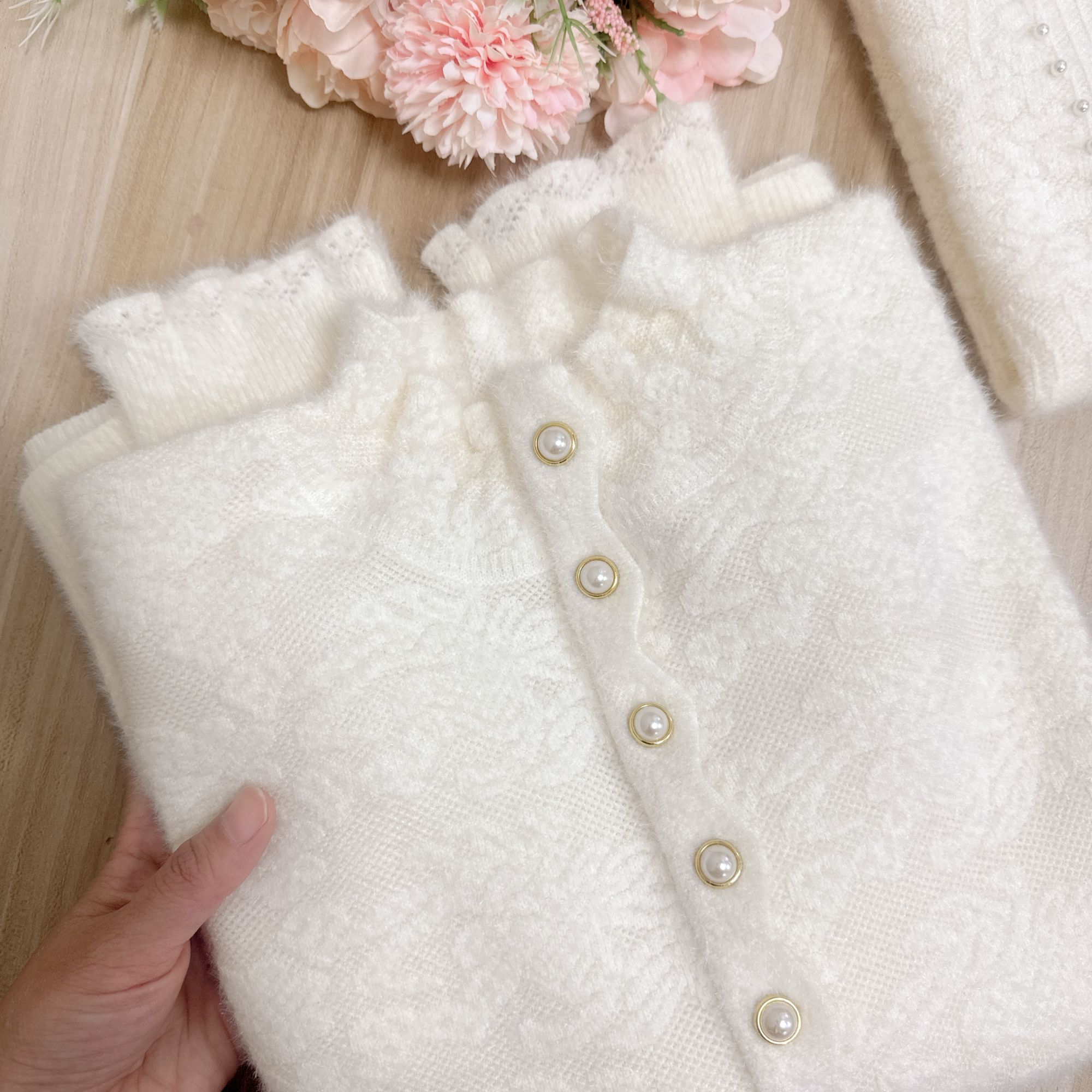 韩系半高领蕾丝磨毛打底针织衫毛衣女秋冬新款慵懒风软糯百搭上衣