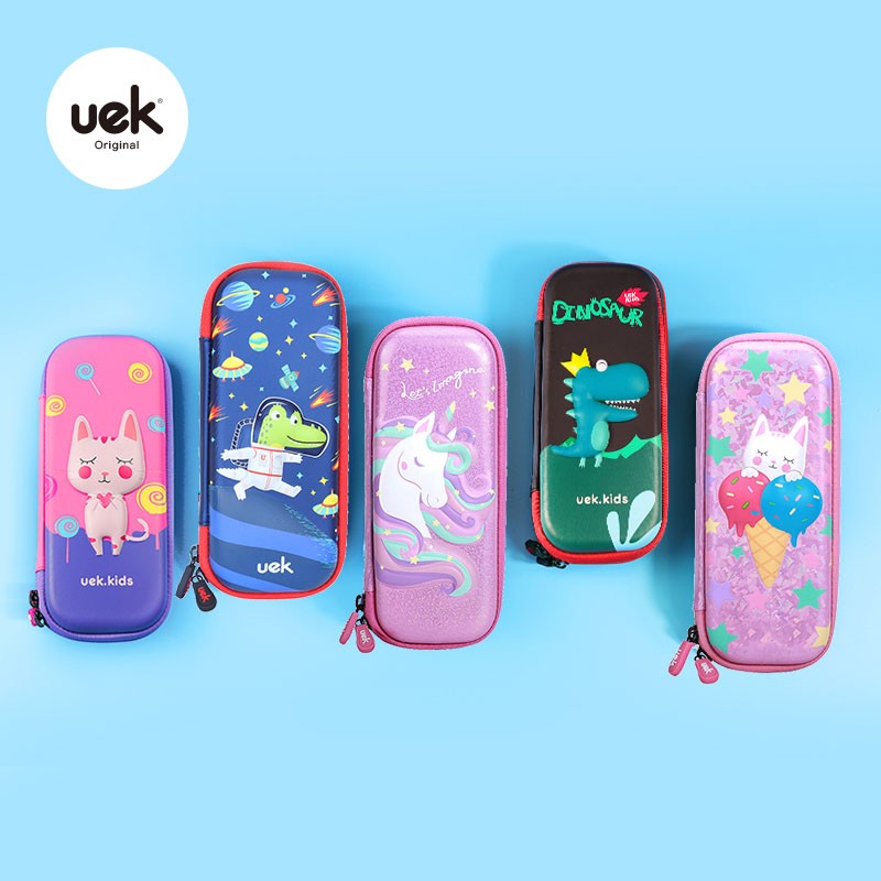 UEK可爱课堂防水收纳立体卡通学校品牌标准质感高考毕业季笔盒