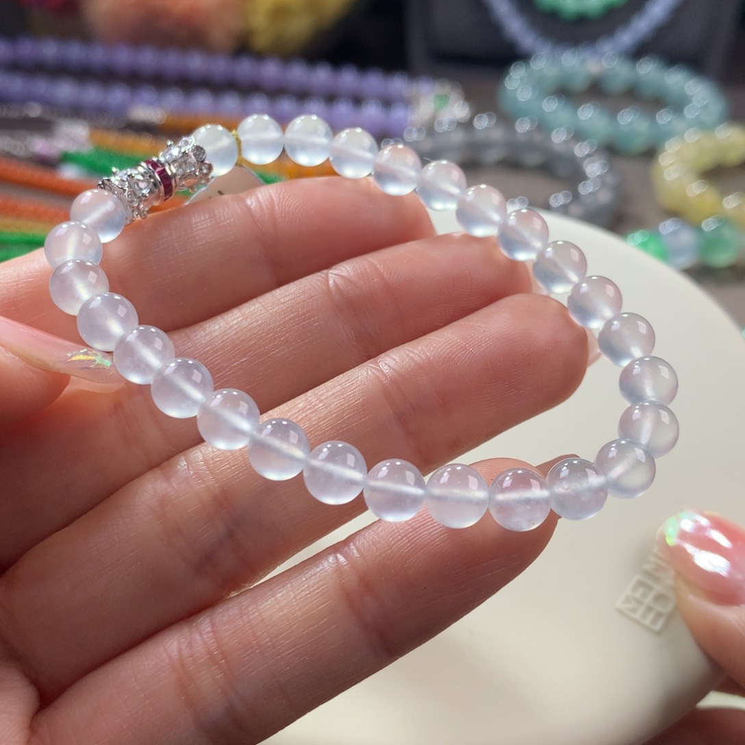 翡翠手链未镶嵌玻璃茅台白卡6