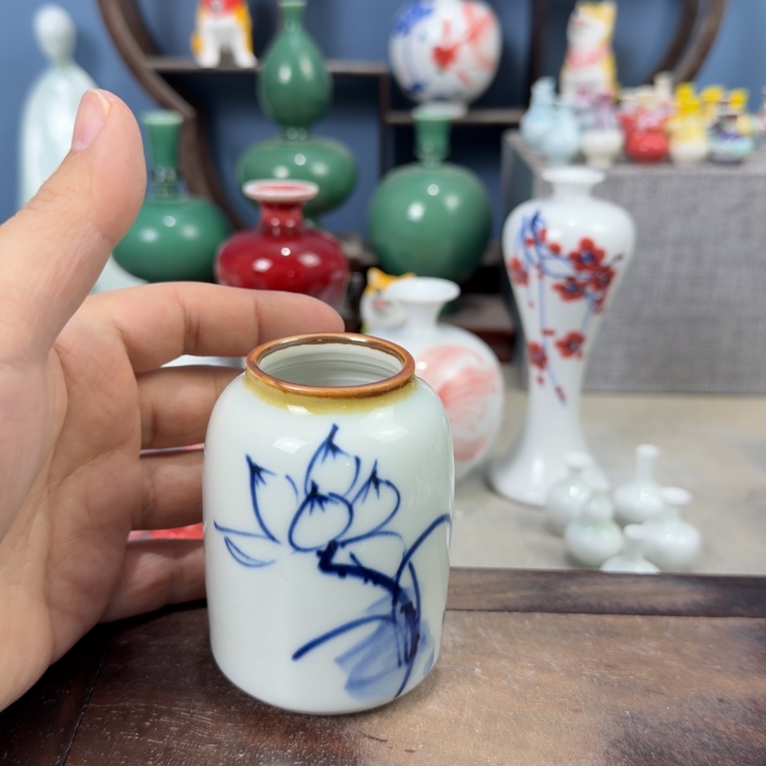陶瓷手工小花器摆件