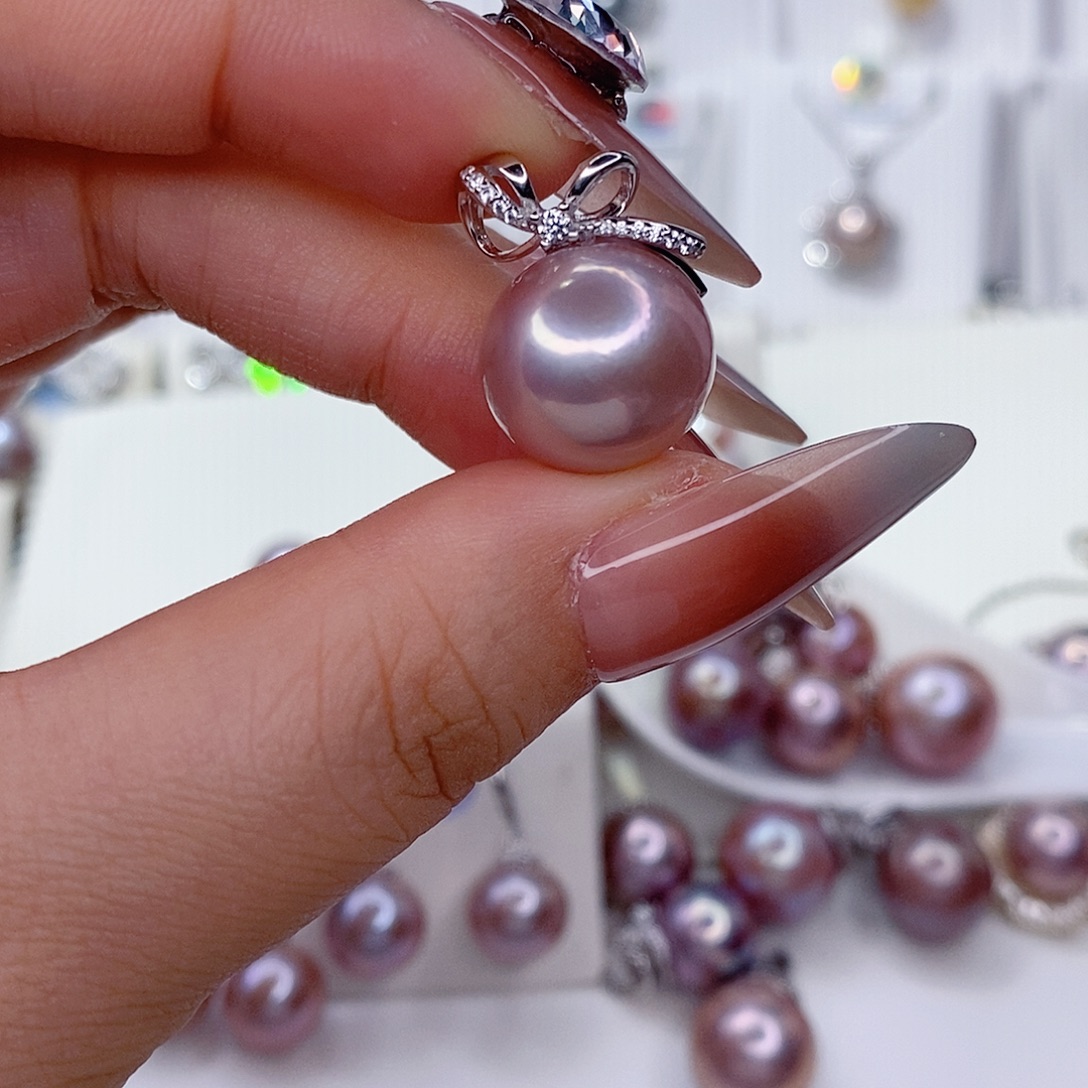 小***店淡水珍珠吊坠(赠链)银S925镶嵌