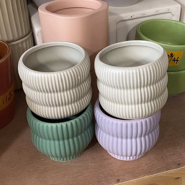 陶摆件陶盆有孔 瑕疵针孔漏釉介意勿拍外口 7外高6.5