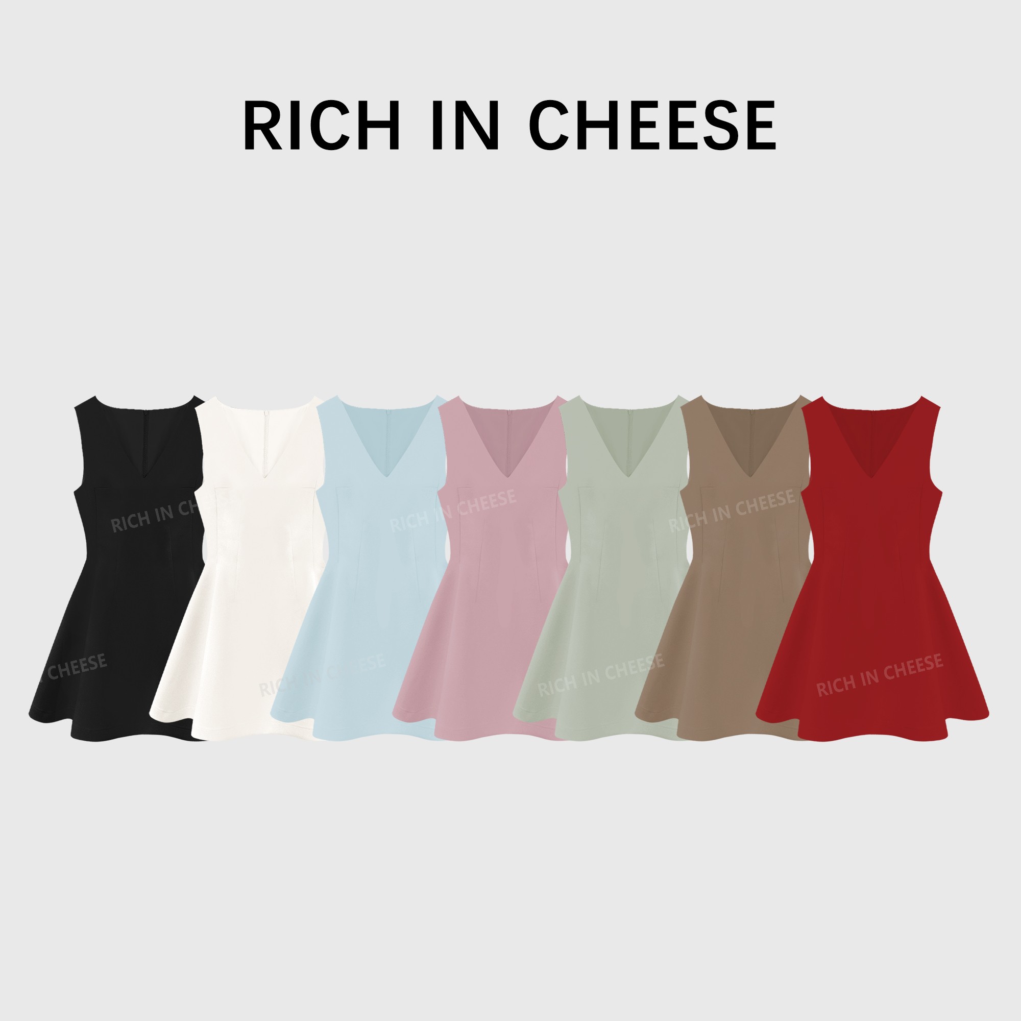 舒胡蕾 生日裙【无袖版】【部分现货】薄料西装显瘦时尚收腰连衣裙