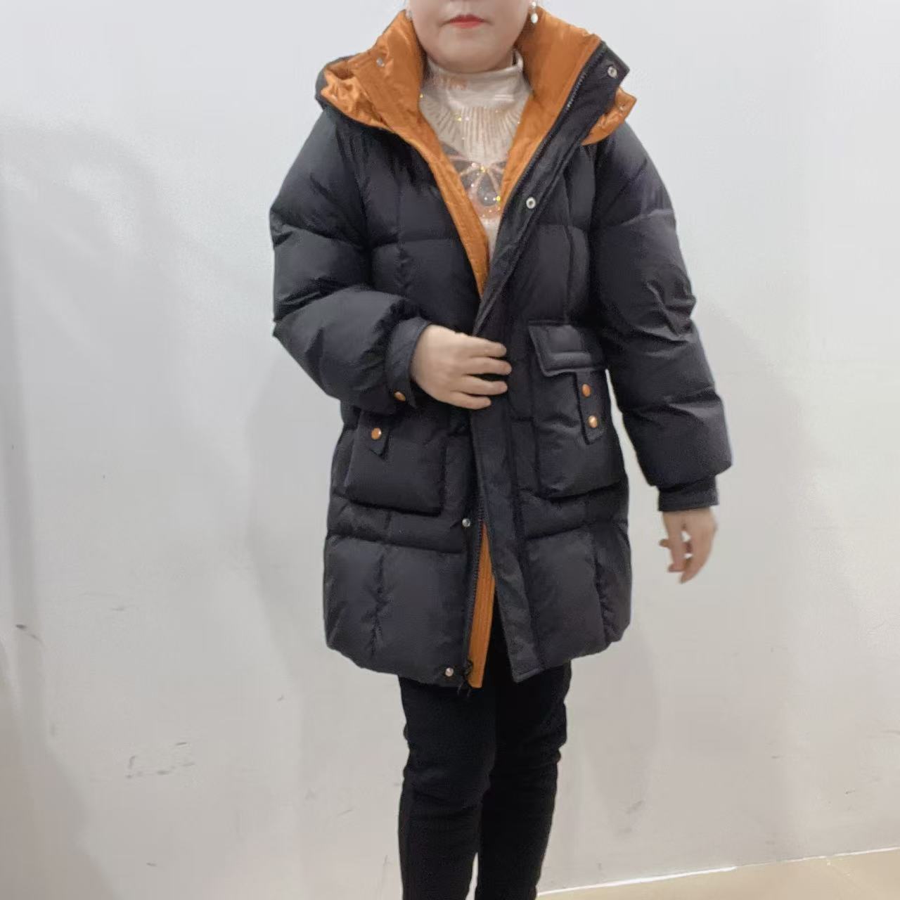 鑫旺商贸冬季新款加厚保暖棉服女装连帽撞色外套洋气短款时尚休闲