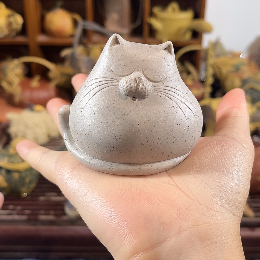 紫砂茶宠紫砂猫咪