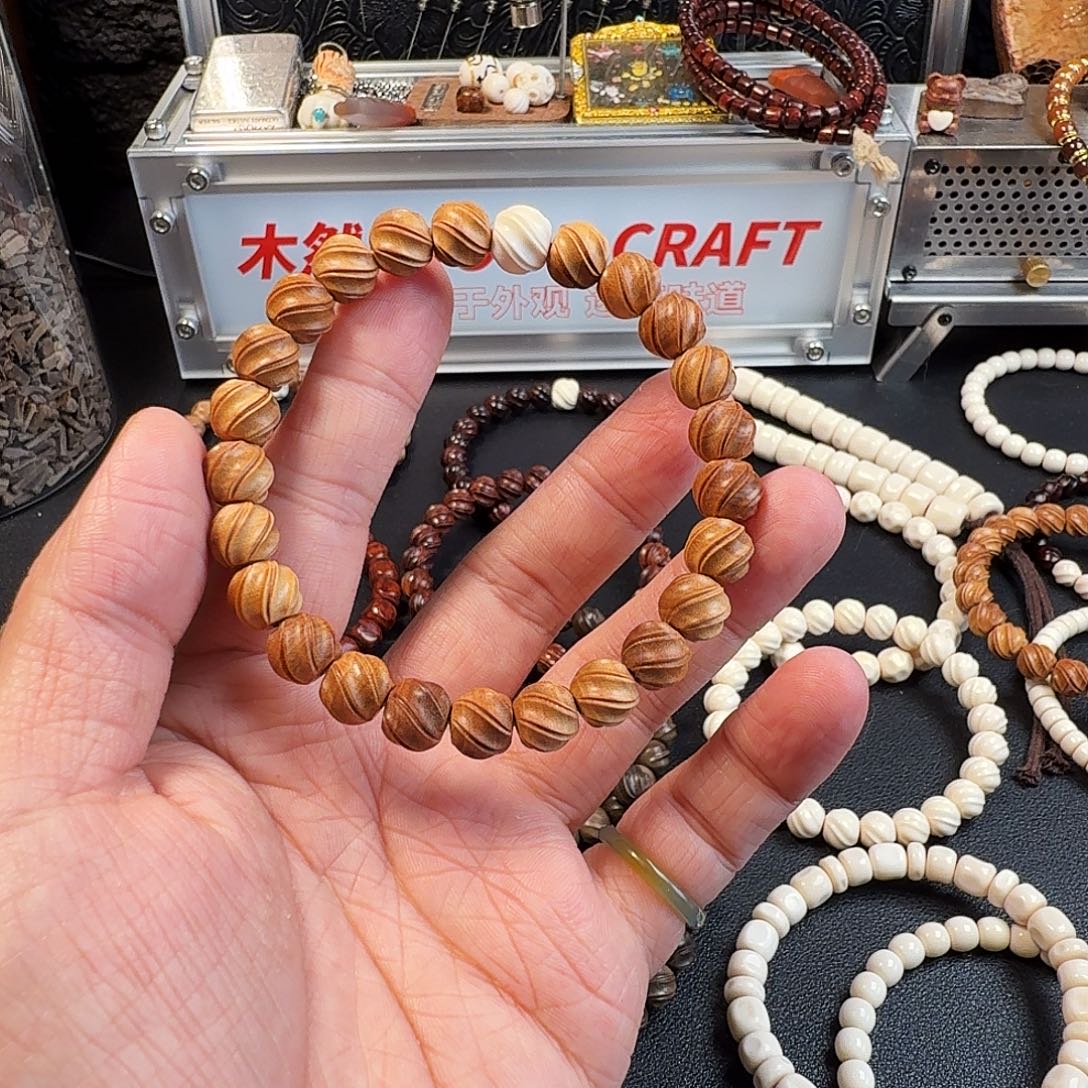 可***乐手串/手链檀香木老山檀双线