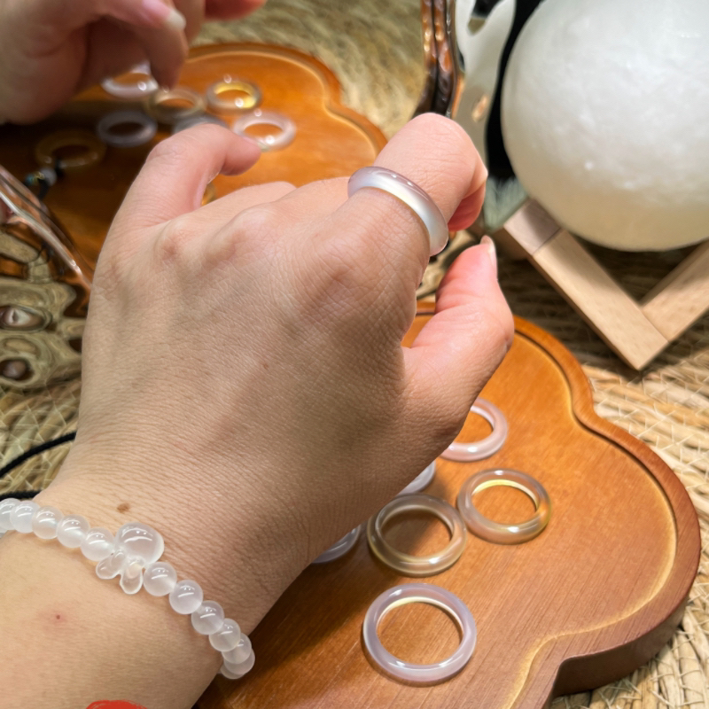 高冰玛瑙戒指，戒指项坠（多样性发货）