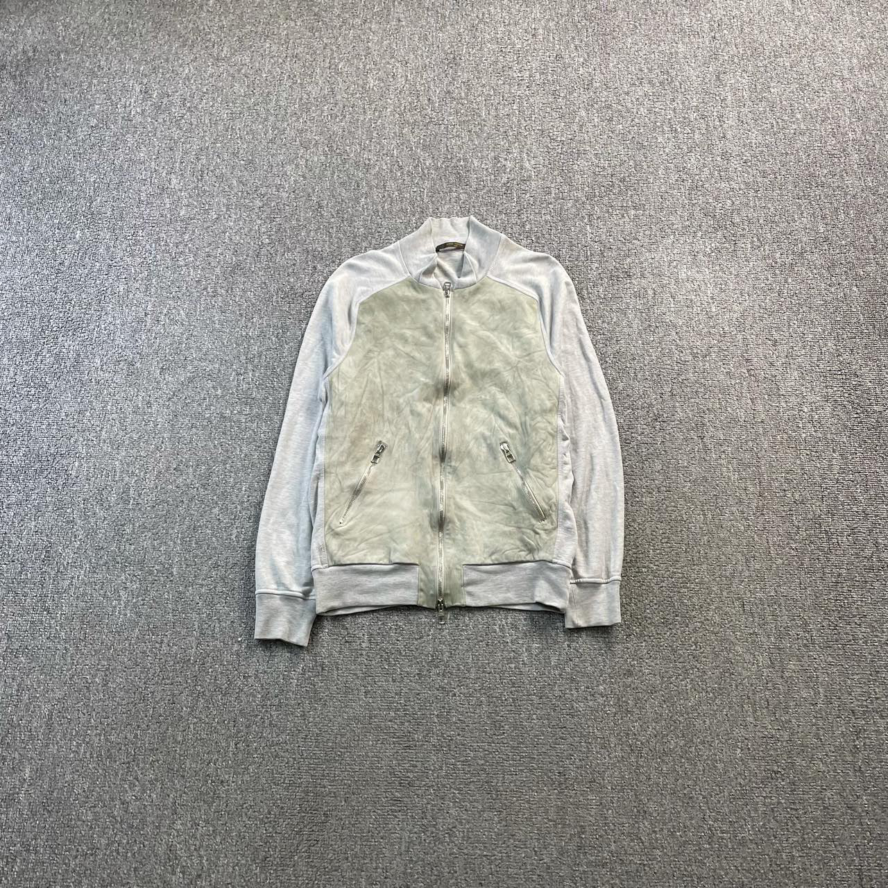 Louis Vuitton LV 白绿拉链夹克 M码/9新/公价9200/ly104206