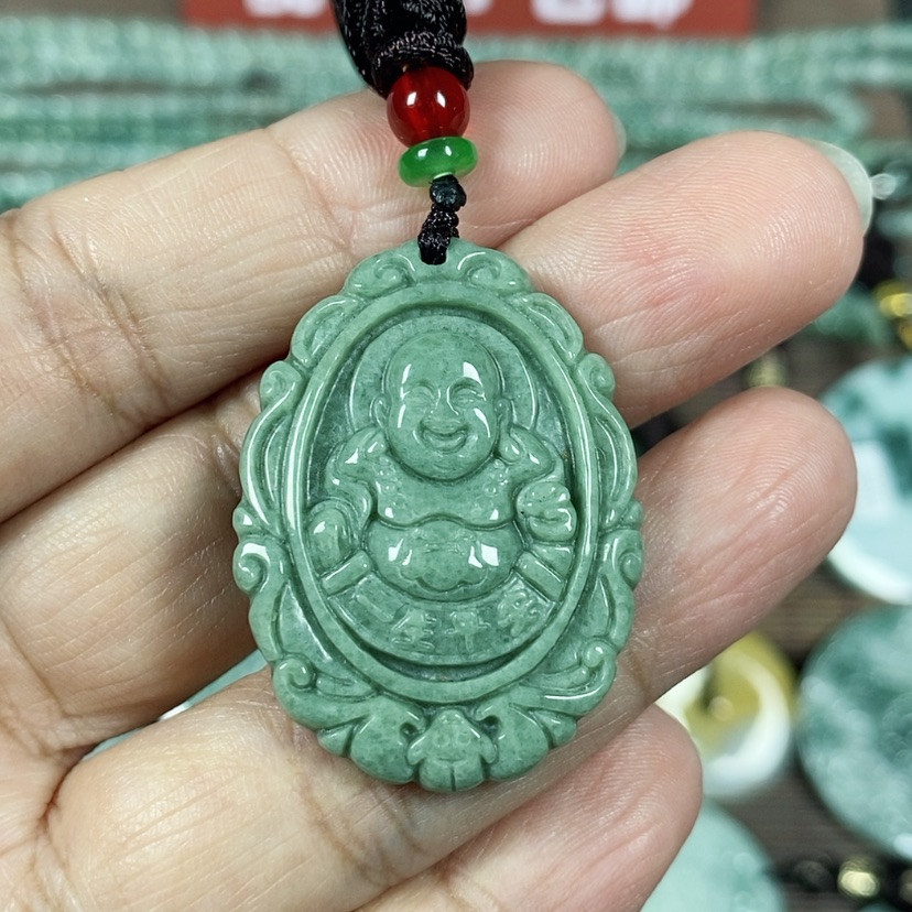 【闪购商品】翡翠颈饰未镶嵌玉吊坠翡翠玉花边佛