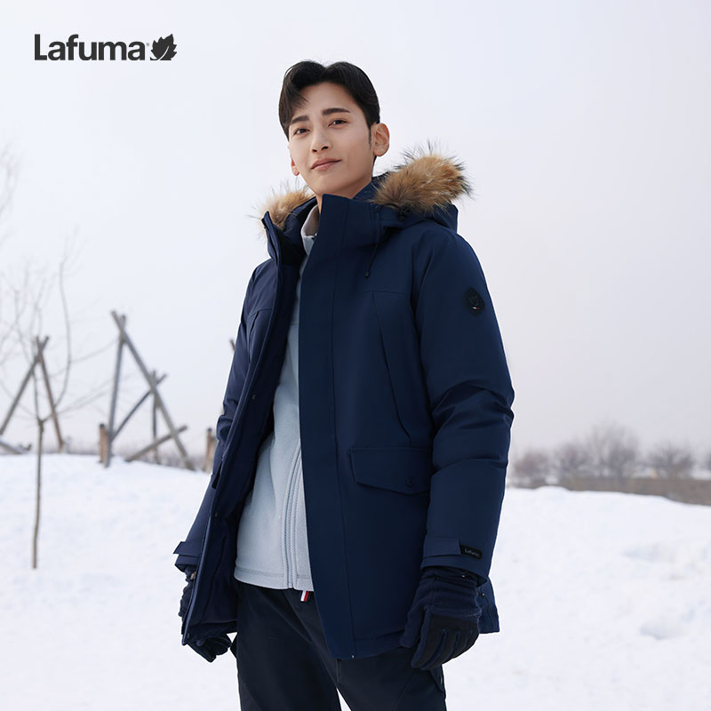 Lafuma/乐飞叶户外冬季防泼水保暖派克羽绒服男士鹅绒款LMJU4DH66