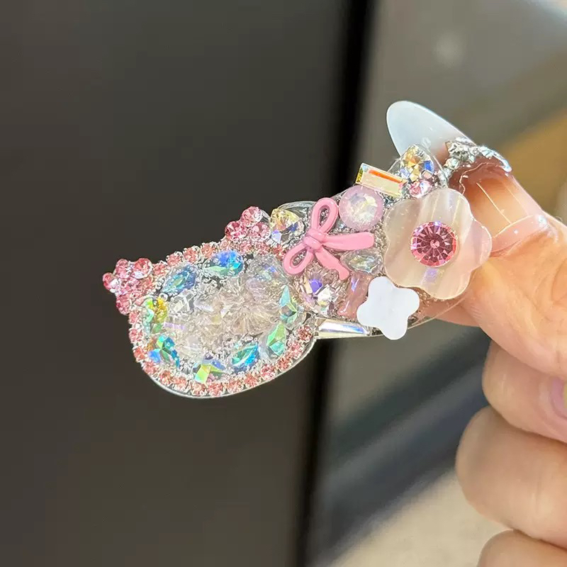 韩系新款猫猫闪钻发夹