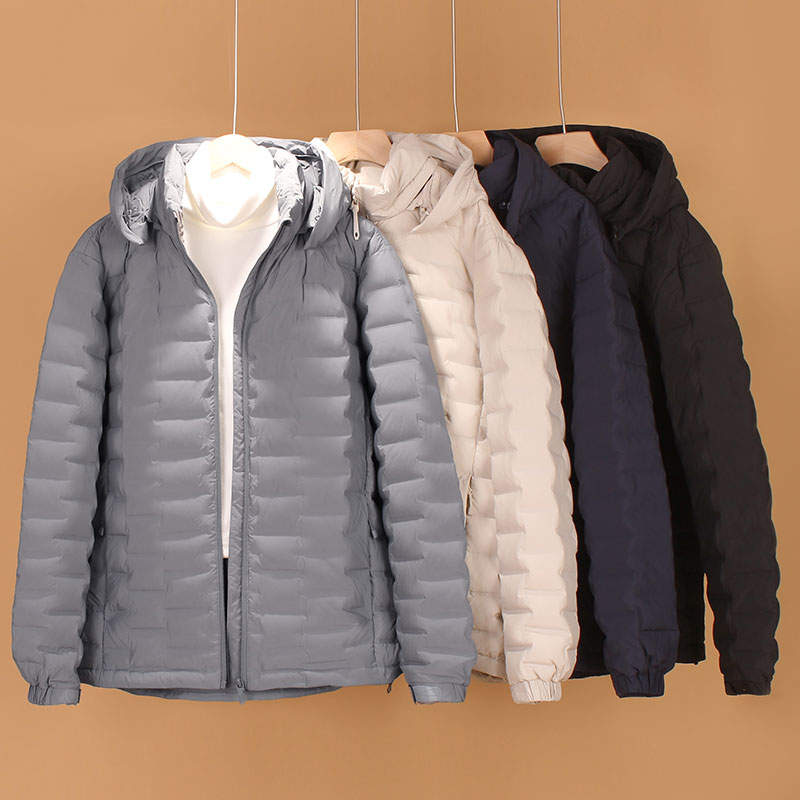 K-2667#2025年新款轻薄男士羽绒服连帽立领秋冬保暖潮流