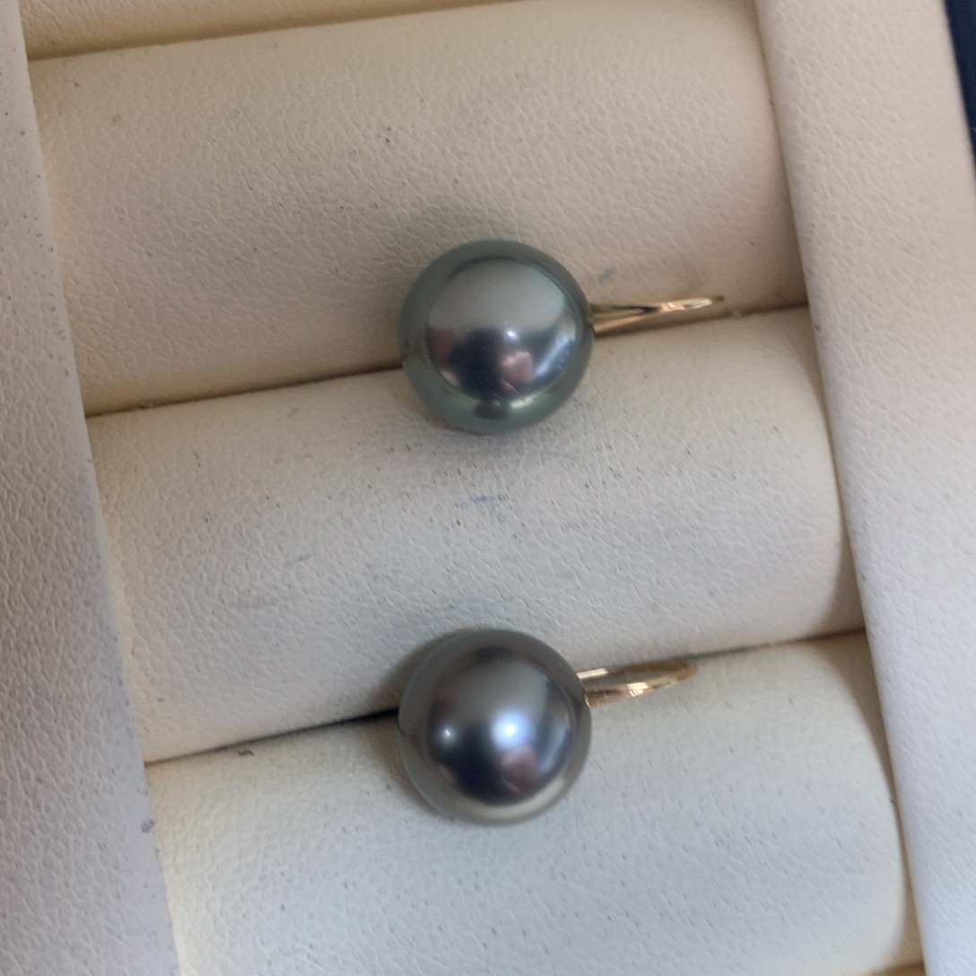 海水珍珠耳饰18K金镶嵌