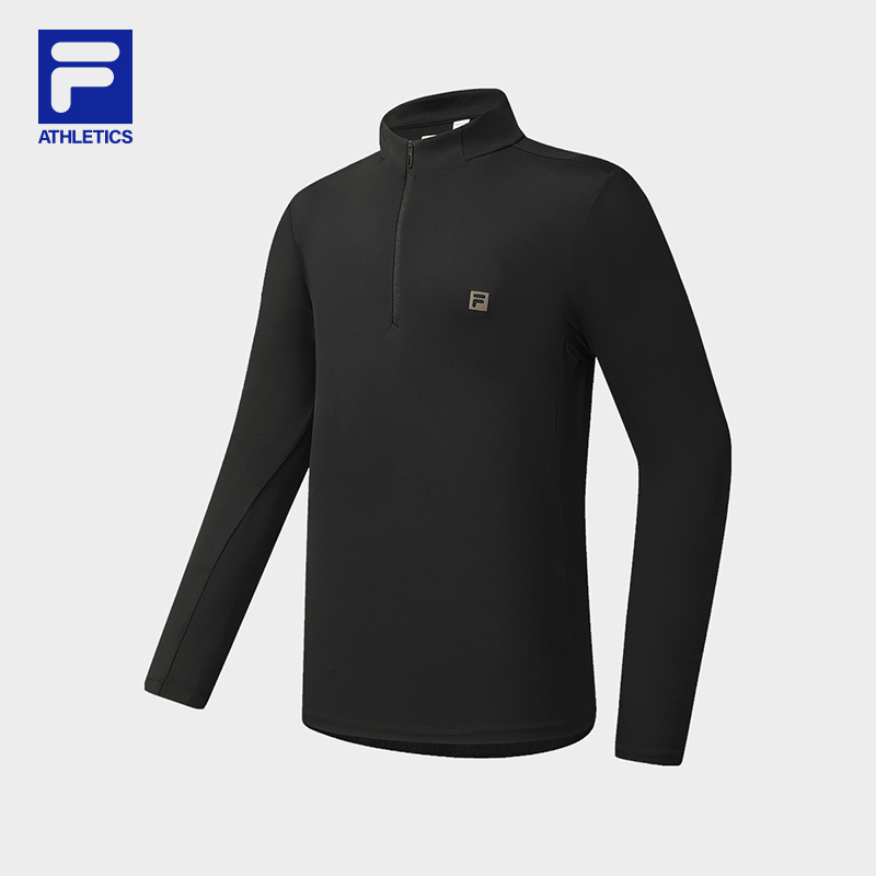 Fila/斐乐轻盈透气长袖T恤运动男子休闲立领户外运动A11M541215F