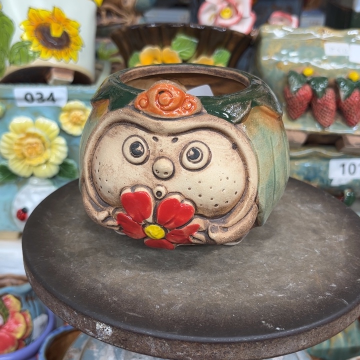 紫砂花盆粗陶材质多肉花盆