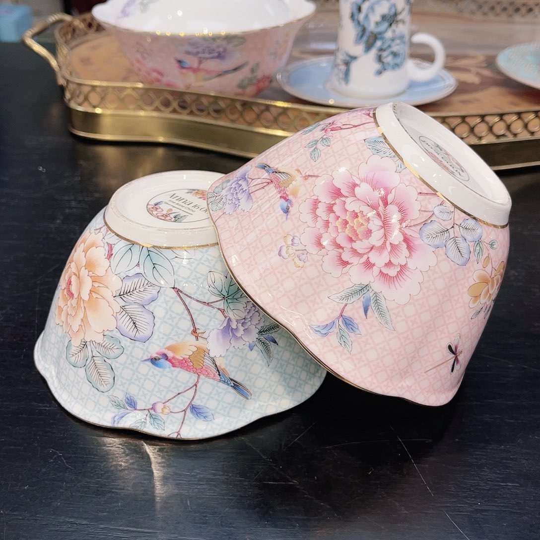 骨瓷饭碗兰粉——————-_