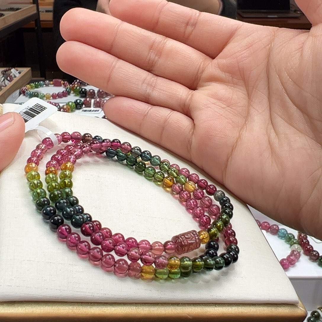 未镶嵌碧玺手串4mmmmmmm